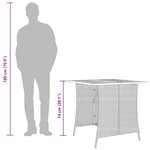 vidaXL Ensemble à manger de jardin coussins 5Pièces noir résine tressée