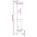 vidaXL Buffet haut Blanc 34 5x34x180 cm Bois d'ingénierie