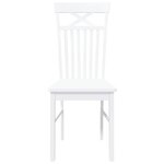 vidaXL Chaises à manger 2 Pièces blanc bois massif caoutchouc