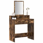 vidaXL Table de Toilette Chêne fumé 79 x 41 x 140 cm Bois d'ingénierie
