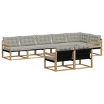 vidaXL Ensemble de canapés d'extérieur 8 pc Blanc et gris clair