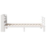 vidaXL Cadre de lit avec tête de lit sans matelas blanc 90x200 cm