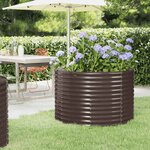 vidaXL Lit surélevé de jardin Acier galvanisé marron