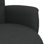 vidaXL Fauteuil inclinable avec repose-pieds noir tissu