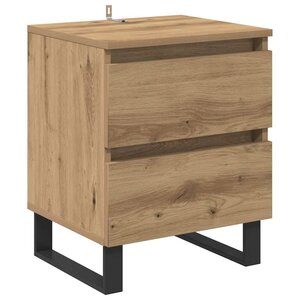vidaXL Cabinet de chevet avec tiroir Chêne artisanal 40 x 35 x 50 cm