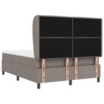 vidaXL Lit à ressorts avec matelas Taupe 140 x 190 cm tissu