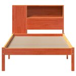 vidaXL Lit bibliothèque sans matelas cire marron 75x190 cm pin massif