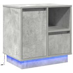 vidaXL Cabinet de chevet avec tiroir Gris béton 50 x 34 5 x 50 cm.