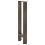 vidaXL Pieds de table console en acier naturel  2 pièces  38 x (72-73) cm