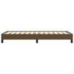 vidaXL Cadre de lit sans matelas marron foncé 90x200 cm tissu