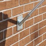 vidaXL Support de mât de drapeau Argent 10.5 x 7.5 cm Acier