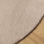 vidaXL Tapis HUARTE à poils courts doux et lavable sable Ø 120 cm