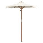 vidaXL Parasol de jardin Blanc crème 180 x 180 x 230 cm Bambou