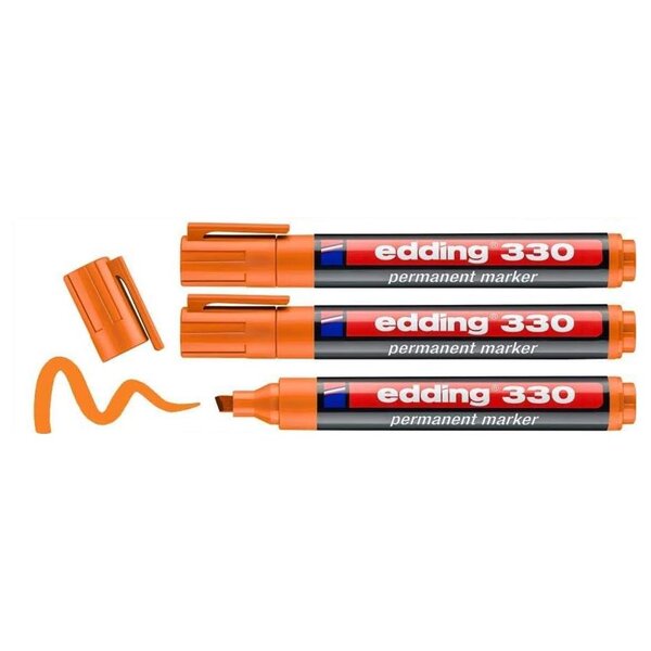 Marqueur Permanent 330 Orange 1-5 mm x 3 EDDING