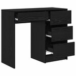 vidaXL Bureau Chêne noir 90 x 37 5 x 75 cm Bois d'ingénierie