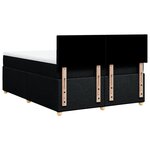 vidaXL Sommier à lattes de lit avec matelas Noir 140x190 cm Tissu
