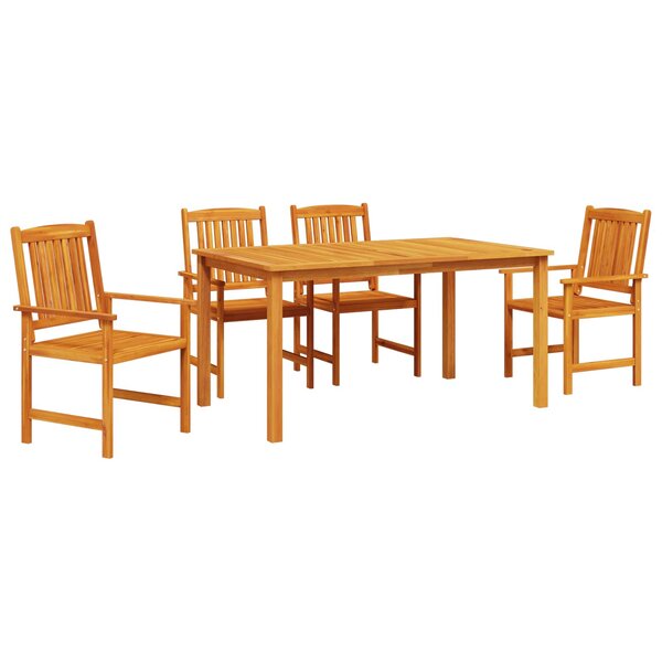 vidaXL Ensemble de salle à manger pour jardin 5 Pièces Marron