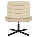 vidaXL Chaise pivotante Crème 63 x 75 x 76 cm tissu