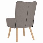 vidaXL fauteuil Taupe 63 x 67 x 94 cm Tissu Sherpa