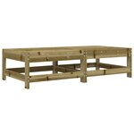vidaXL Repose-pieds de jardin et coussins lot de 2 bois pin imprégné
