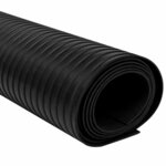vidaXL Tapis de sol Noir 1 x 2 m Caoutchouc