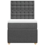 vidaXL Sommier à lattes de lit avec matelas Gris foncé 80x200 cm Tissu