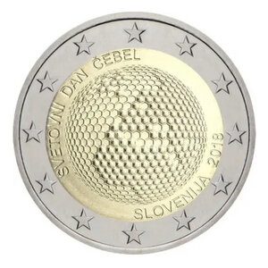 2 euros commémorative Slovénie 2018 - Journée Mondiale des Abeilles.