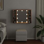 vidaXL Armoire à miroir et LED vieux bois 76x15x55cm bois d'ingénierie