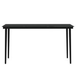 vidaXL Ensemble à manger de jardin avec coussins 7 Pièces Noir