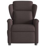 vidaXL Fauteuil de massage inclinable électrique Marron foncé Tissu