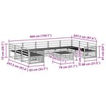 vidaXL Ensemble de canapés d'extérieur 10 pc Naturel