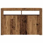 vidaXL Buffet et lumières LED vieux bois 115 5x30x75cm bois ingénierie