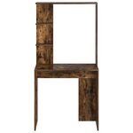 vidaXL Bureau Chêne fumé 78.5 x 37 x 154.5 cm Bois d'ingénierie