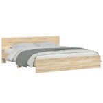 vidaXL Cadre de lit sans matelas chêne sonoma 180x200 cm