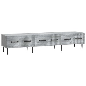 vidaXL Meuble TV Sonoma gris 147 x 34 5 x 30 cm Bois d'ingénierie