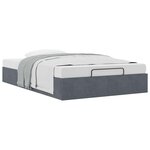 vidaXL Cadre de lit ottoman sans matelas gris foncé 120x190 cm velours