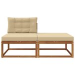 vidaXL Unité de canapé sectionnel avec coussin 2 Pièce Naturel