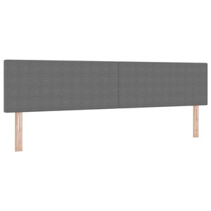 vidaXL Tête de lit avec tête de lit Gris clair 200 cm Cuir synthétique