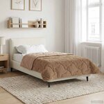 vidaXL Duvet d'été simple Matelassé Taupe 140 x 220 cm