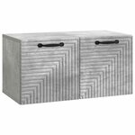 vidaXL Meuble TV mural Gris béton 59 5 x 31 x 30 cm Bois d'ingénierie