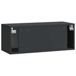 vidaXL Meuble TV mural Noir 78 5 x 31 x 30 cm Bois d'ingénierie