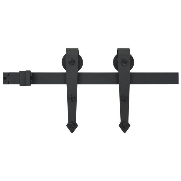 vidaXL Kit de quincaillerie de porte coulissante 183 cm Acier Noir