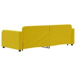 vidaXL Lit de jour avec lit gigogne jaune 90x200 cm velours