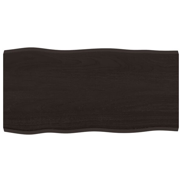 vidaXL Dessus de table bois chêne massif traité bordure assortie