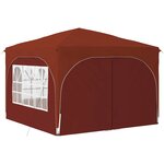 vidaXL Tente de fête pop-up 290 x 290 x 245 cm Terre cuite