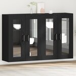 vidaXL Meubles muraux 2 pièces Chêne Noir 69 5 x 34 x 90 cm en bois reconstitué