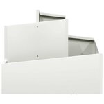 vidaXL Cache-pot de jardin Blanc 60 x 60 x 50 cm Acier