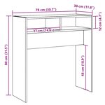 vidaXL Table console chêne artisanal 78x30x80 cm bois d'ingénierie