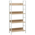 vidaXL Bibliothèque à 4 niveaux chêne 60x27 6x124 5 cm bois ingénierie