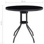 vidaXL Ensemble de bistro 5 Pièces noir et anthracite